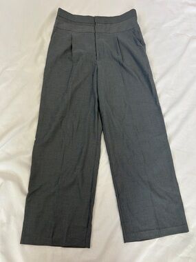 Topshop Dark Gray Wide Leg Trousers